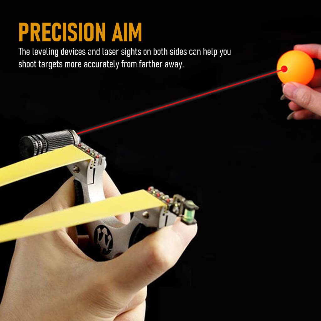 Proberos Slingshot Set with 200 Slingshot Beads and Laser Aime and 2pcs Gulel Rubber, Premium Alloy High Precision Slingshot Catapult for Outdoor Games, Outdoor Toys Proberos Slingshot Set with 200 Slingshot Beads and Laser Aime and 2pcs Gulel Rubber, Premium Alloy High Precision Slingshot Catapult for Outdoor Games, Outdoor Toys